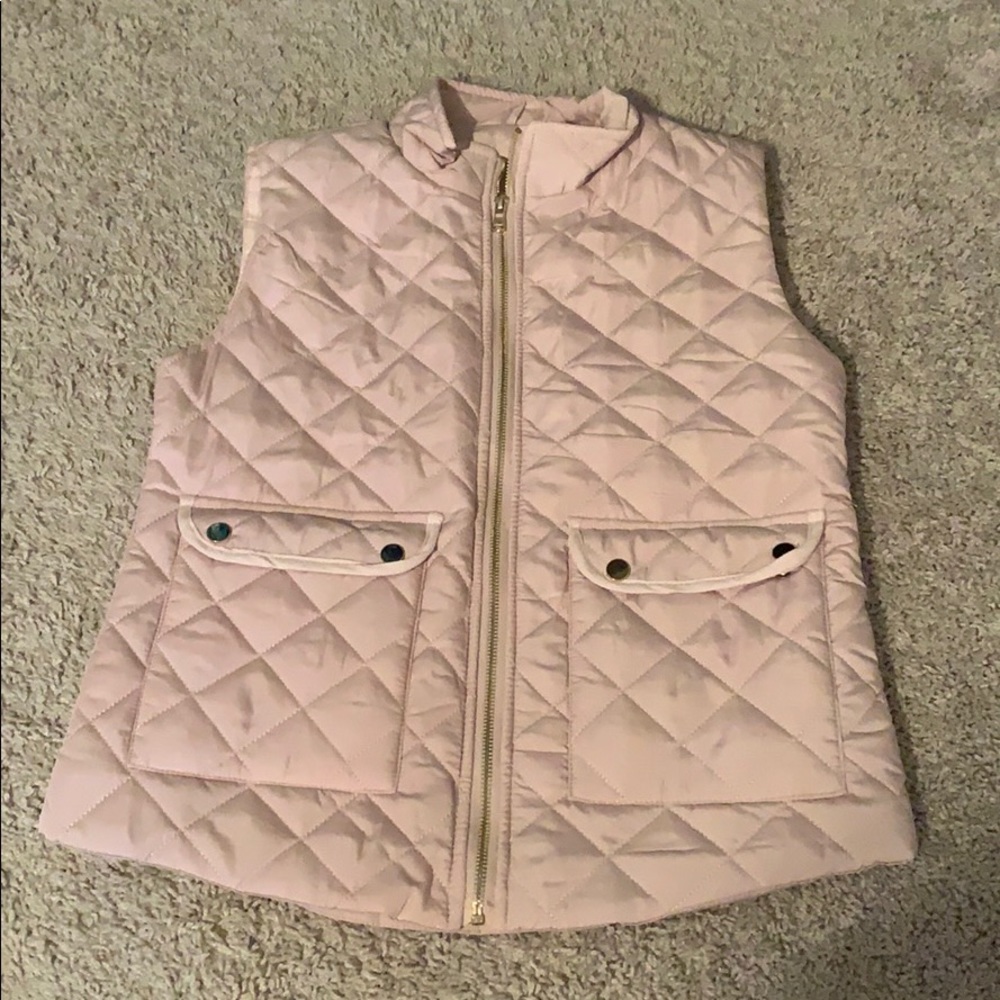 Blush quilted vest